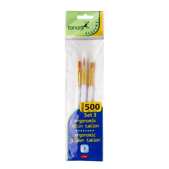Fanart Academy ERGO 500 Seri Fırça Seti 3 (3lü) ürün görseli 1