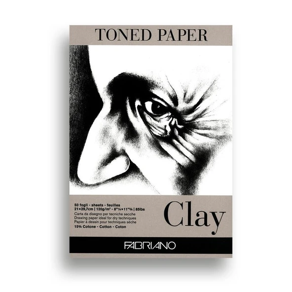 Fabriano Toned Paper Clay Eskiz ve Çizim Blok 120 gr. A4 50 yp. Kil Rengi ürün görseli 1