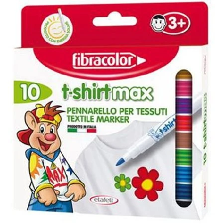 Fibracolor T-shirtmax Kalıcı Tekstil/Kumaş Kalemi 10 Renk ürün görseli 1