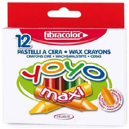 Fibracolor Yoyo Maxi Boy Mumlu Pastel Kalem 12 Renk ürün görseli 1