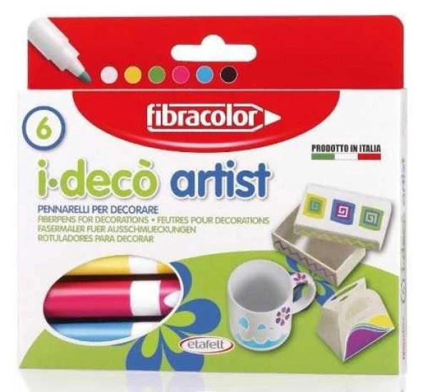 Fibracolor i-Deco Artist Dekorasyon Kalemi 6 Renk ürün görseli 1