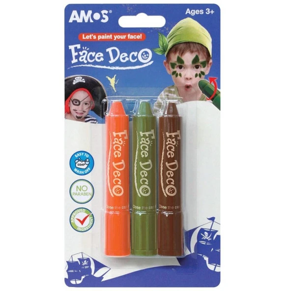 Amos Yüz Boyası 3 Renk ürün görseli 1