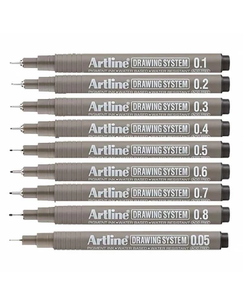Artline Teknik Çizim Kalemi 9lu Set ürün görseli 1
