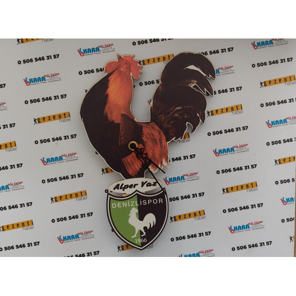 Denizlispor Horozlu Saat 20x29cm ürün görseli 1