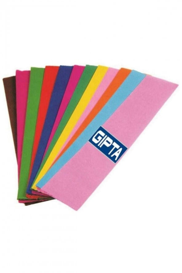 Gıpta Renkli Krapon Kağıdı 50cm X 2mt Karışık (10 Lu Paket) 9138 ürün görseli 1