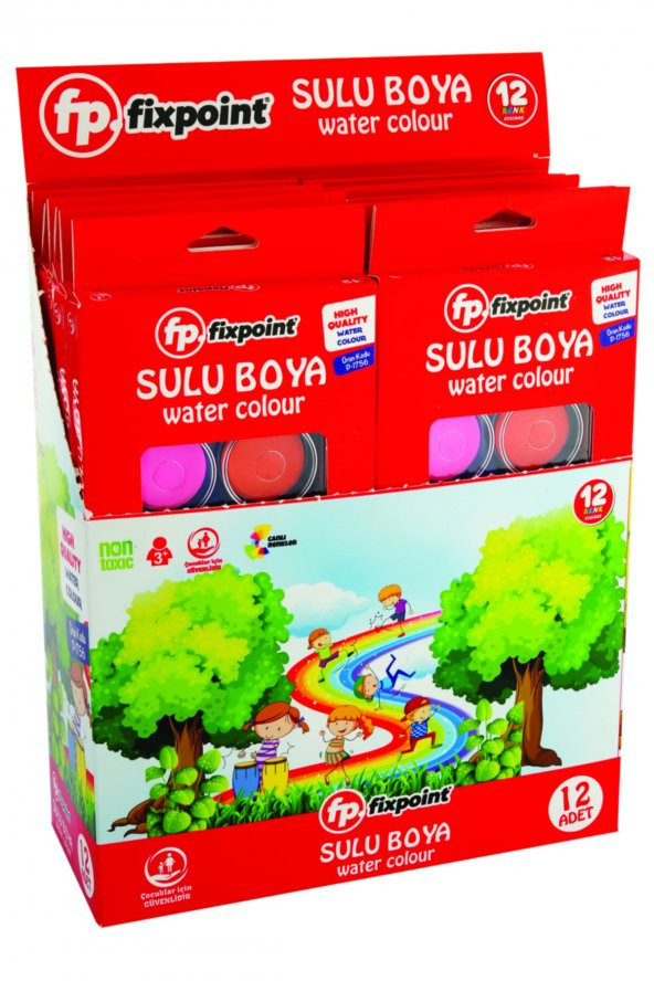 FixPoint 12 Renk Sulu Boya - Resim 3