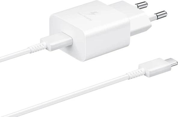 Samsung EP-T1510 PD 15W Şarj & 3A 1m Type-C to Type-C Kablo Beyaz EP-T1510XWEGWW (Samsung Türkiye Garantili) ürün görseli 1