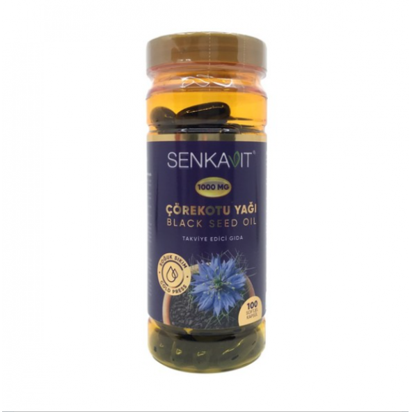 Senkavit Bitkisel Çörekotu Yağı Softjel 1000 mg 100 Kapsül ürün görseli 1