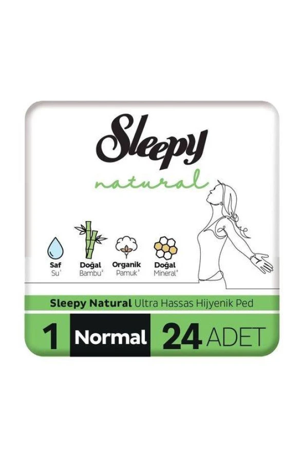 Sleepy Natural Ultra Hassas Hijyenik Ped Normal 24'lü ürün görseli 1