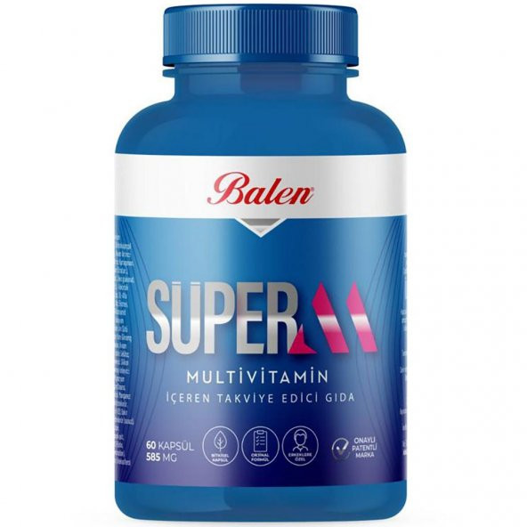 Balen Süper-M Multivitamin Kapsül 585 Mg 60 Adet ürün görseli 1