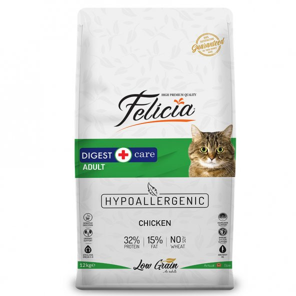 Felicia Yetişkin Tavuklu Az Tahıllı HypoAllergenic Kedi Maması 12 Kg ürün görseli 1