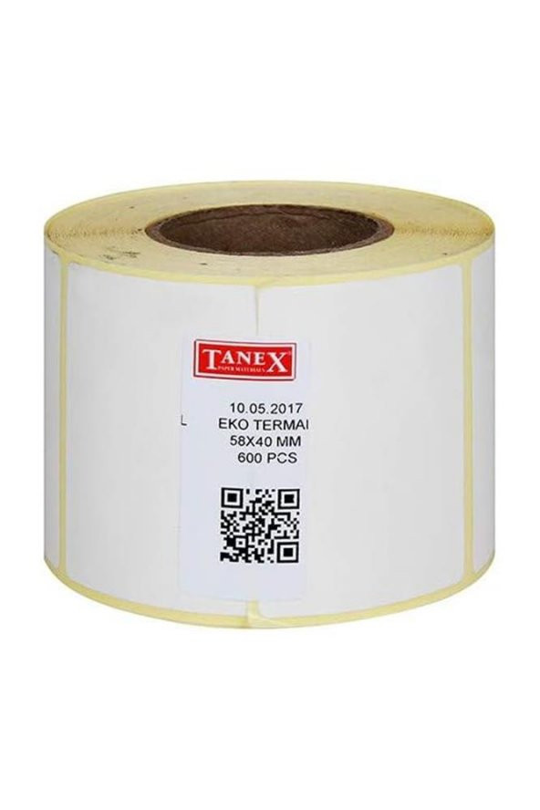 Barkod Etiketi Yapışkanlı 58x40 mm 1 Adet Termal Barkot ve Terazi Eiketi ürün görseli 1