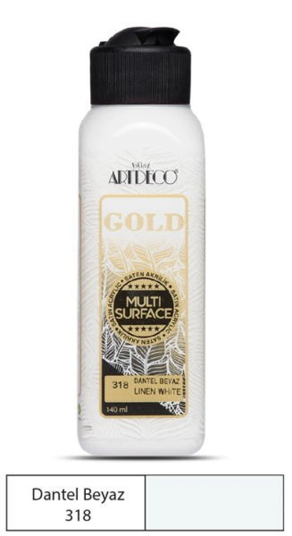 Artdeco Gold Multi Surface Akrilik Boya 140 ml. 318 DANTEL BEYAZ ürün görseli 1