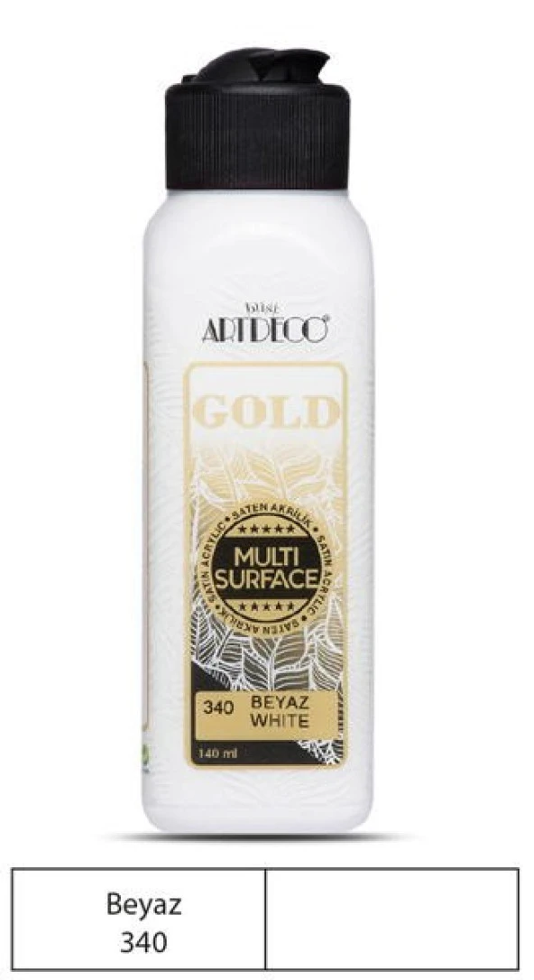 Artdeco Gold Multi Surface Akrilik Boya 140 ml. 340 BEYAZ ürün görseli 1
