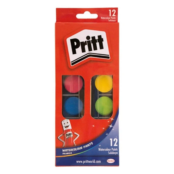 Pritt Suluboya 12 Renk Büyük Tablet ürün görseli 1