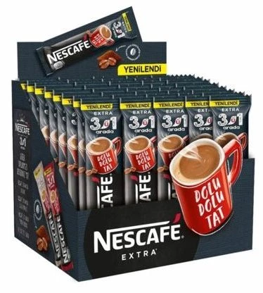 Nescafe 3ü1 Arada Extra Hazır Kahve 16,5 gr 48 adet ürün görseli 1