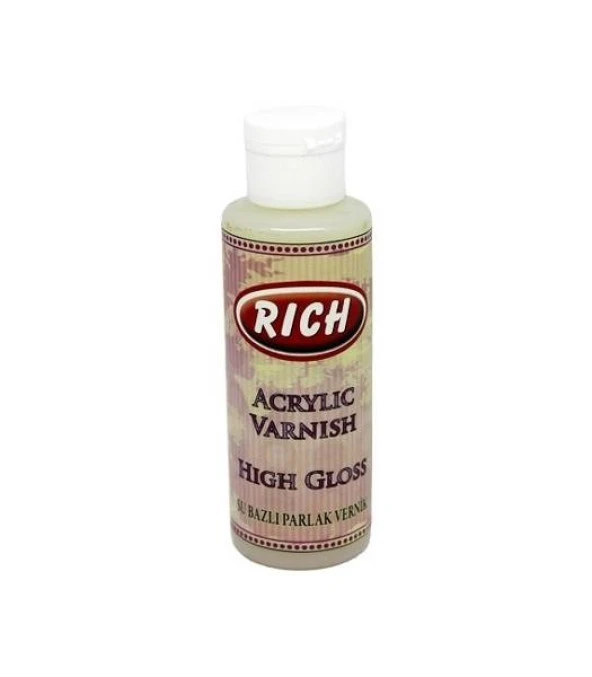 Rich Su Bazlı Vernik PARLAK (High Gloss Acrylic Varnish) 120 cc. ürün görseli 1