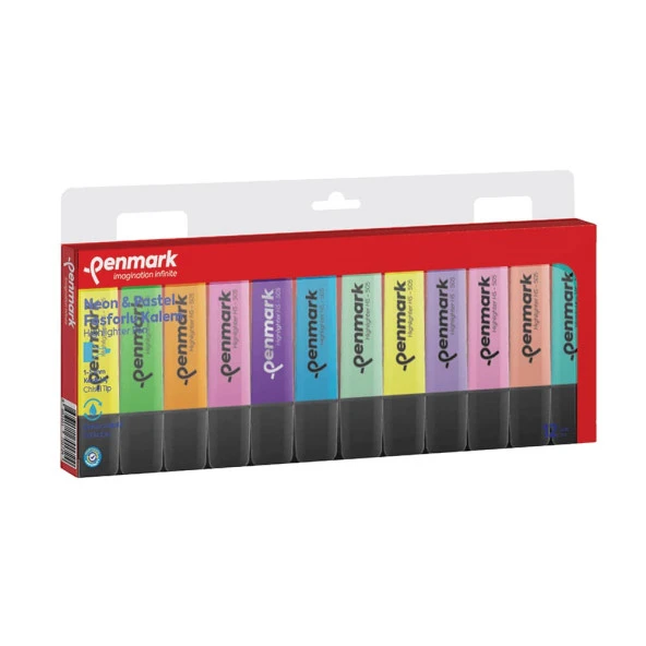 Penmark Fosforlu Kalem 12 Renk Set 6 PASTEL + 6 NEON ürün görseli 1