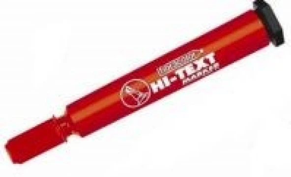 Hi-Text 830PC Kesik Uçlu Permanent Kalem 6 mm Kırmızı ürün görseli 1