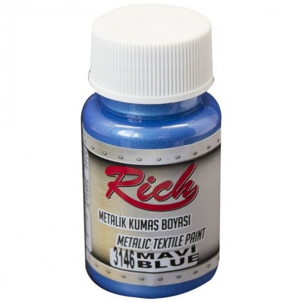 Rich Metalik Kumaş Boyası 50 cc. 3146 MAVİ ürün görseli 1