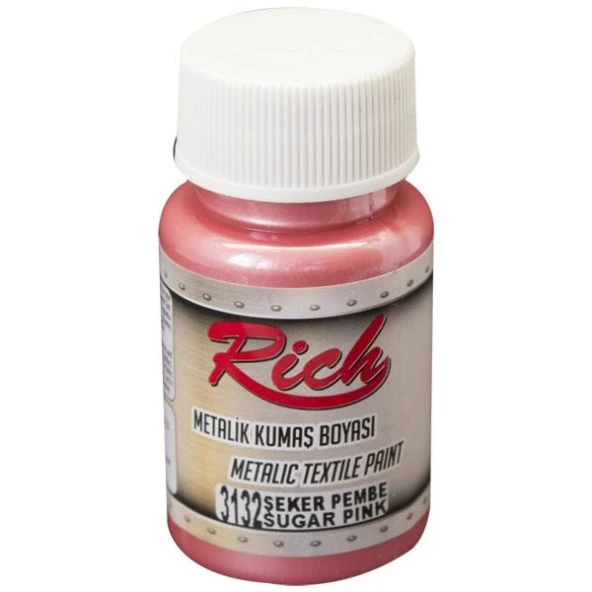 Rich Metalik Kumaş Boyası 50 cc. 3132 ŞEKER PEMBE ürün görseli 1