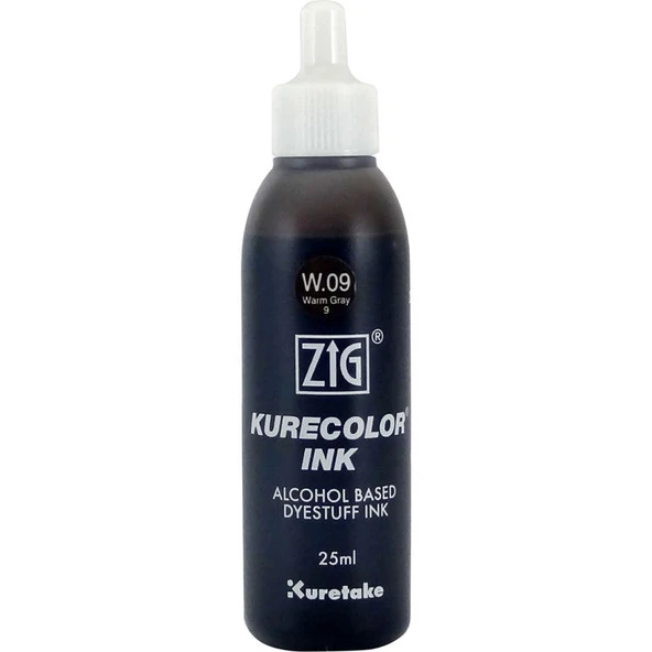 Zig Kurecolor Ink Alkol Bazlı Mürekkep W09 WARM GRAY 9 ürün görseli 1