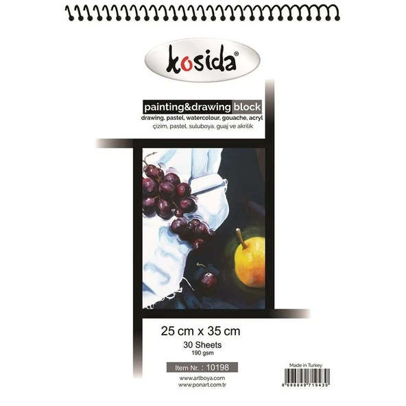 Kosida Painting & Drawing Blok 25x35 cm 190 gr 30 yp ürün görseli 1