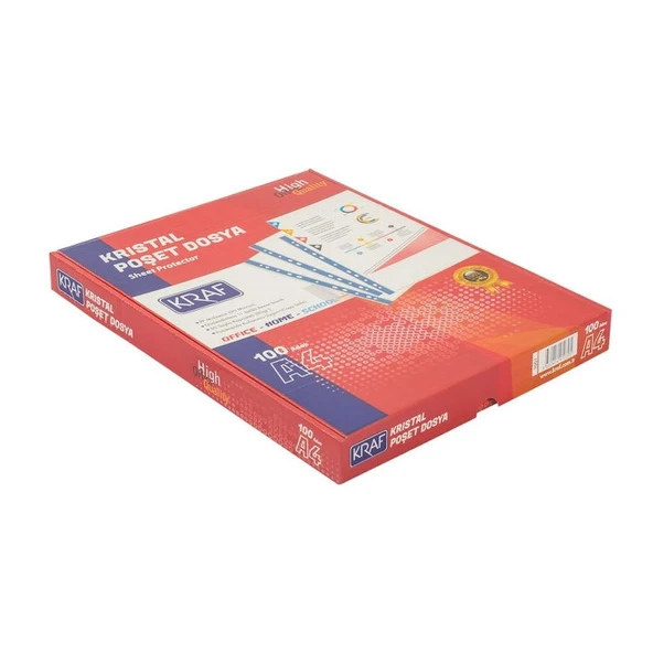 Kraf Kristal Poşet Dosya A4 100lü Paket ürün görseli 1