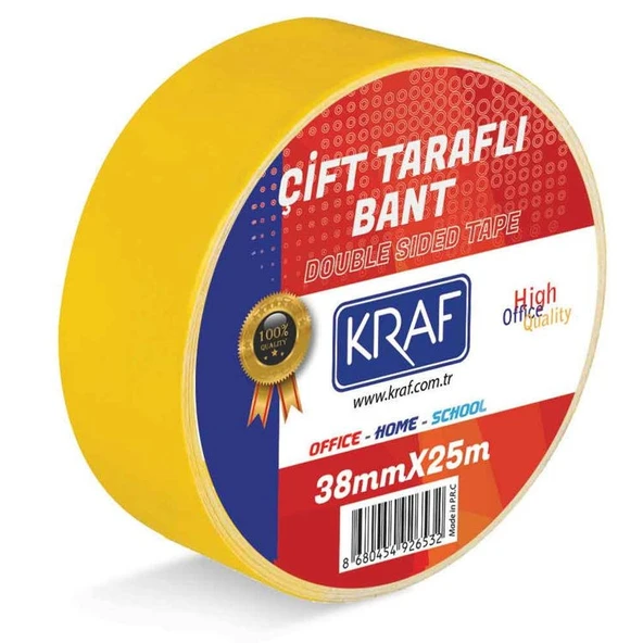 Kraf Çift Taraflı Bant 38 mm x 25 mt ürün görseli 1