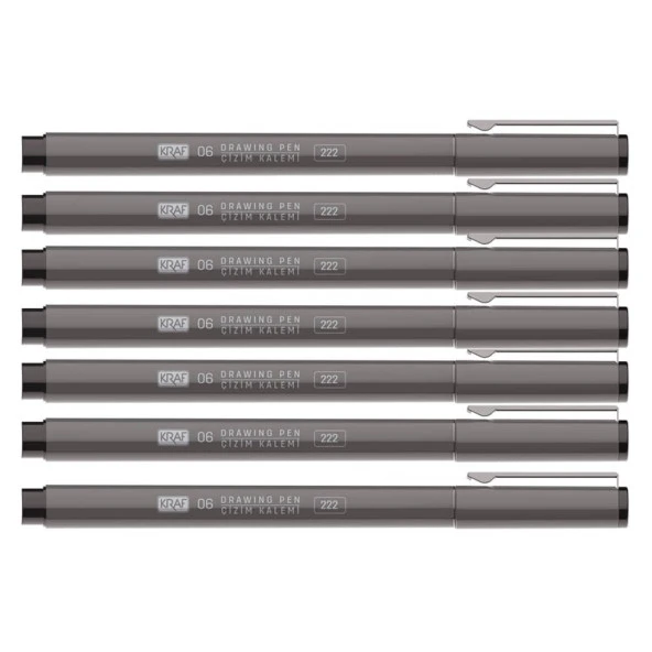 Kraf Drawing Pen Çizim Kalemi 7li Set ürün görseli 1