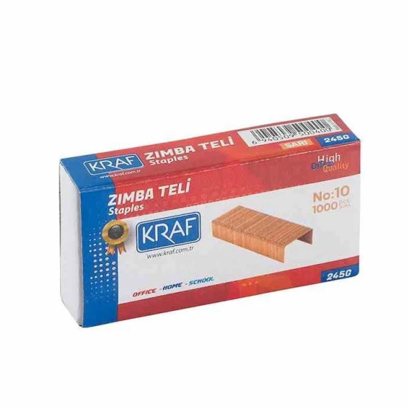 Kraf Zımba Teli No:10 Sarı 1000li 245G ürün görseli 1