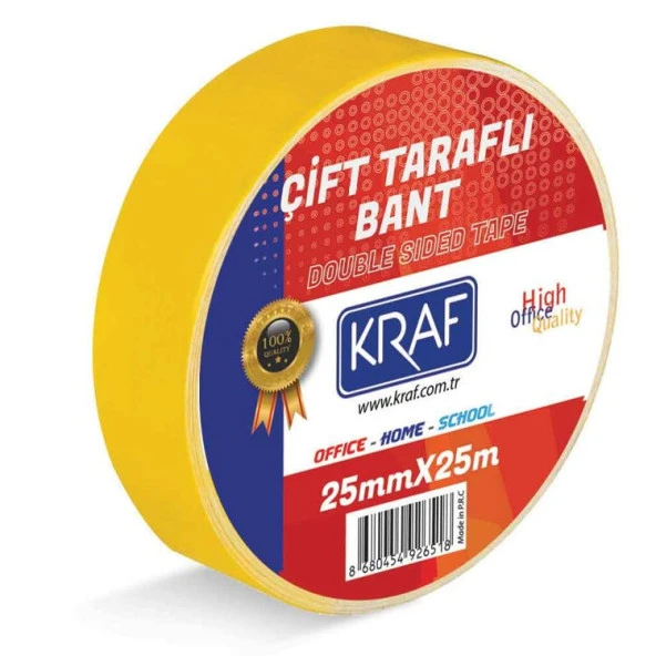 Kraf Çift Taraflı Bant 25 mm x 25 mt ürün görseli 1