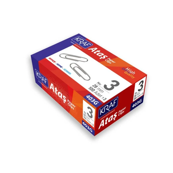 Kraf Ataş No:3 28 mm 100 Adet 403G ürün görseli 1