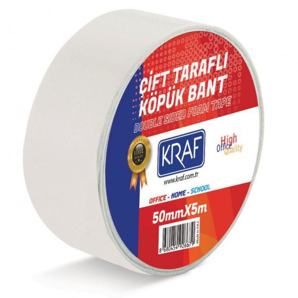 Kraf Çift Taraflı Köpük Bant 50 mm x 5 mt ürün görseli 1
