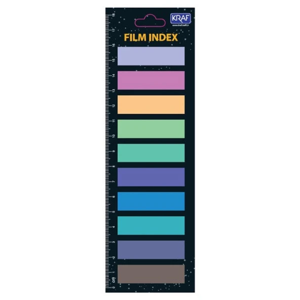 Kraf Index Film (PP) 13x44 mm 10 Renk x 20 yp 51246 ürün görseli 1