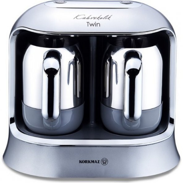 KORKMAZ A861-06 KAHVEKOLİK TWİN KAHVE MAKİNESİ INOX/KROM ürün görseli 1