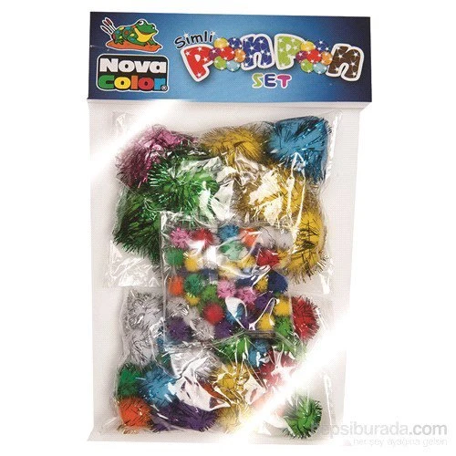 Nova Color Simli Ponpon NC-351 ürün görseli 1