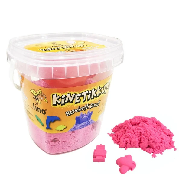 Lino Kinetik Kum 500 gr. Kova + 3 Kalıp PEMBE ürün görseli 1
