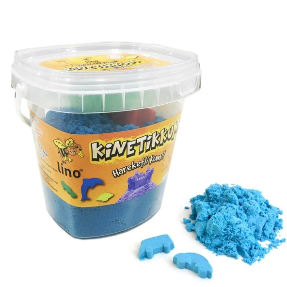 Lino Kinetik Kum 500 gr. Kova + 3 Kalıp MAVİ ürün görseli 1