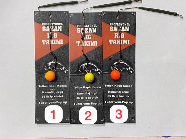 Hazır Yüzen Sazan Rig Takımı Yuvarlak Yüzen Silikon ürün görseli 1