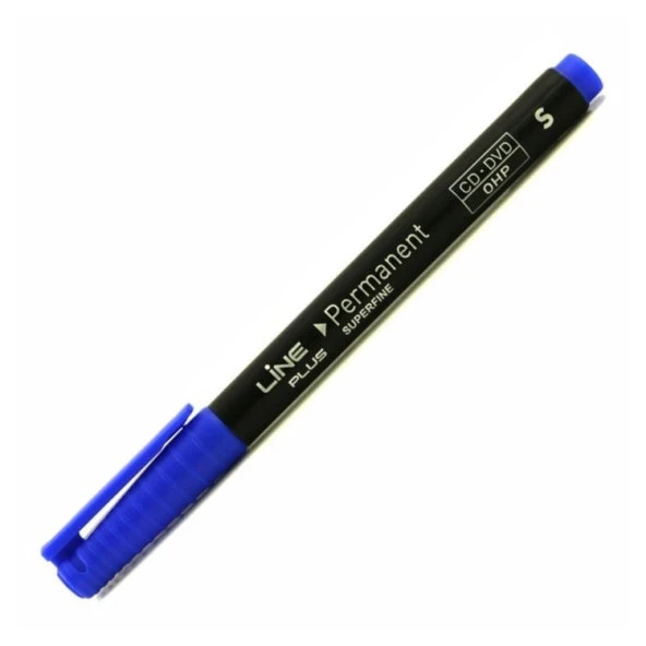 Lineplus Permanent OHP Marker Mavi S Uç Asetat Kalemi ürün görseli 1