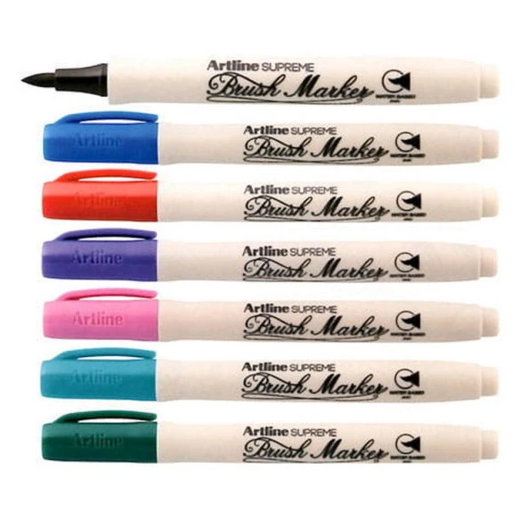 Artline Supreme Brush Marker Fırça Uçlu Kalem 7 Renk Set ürün görseli 1