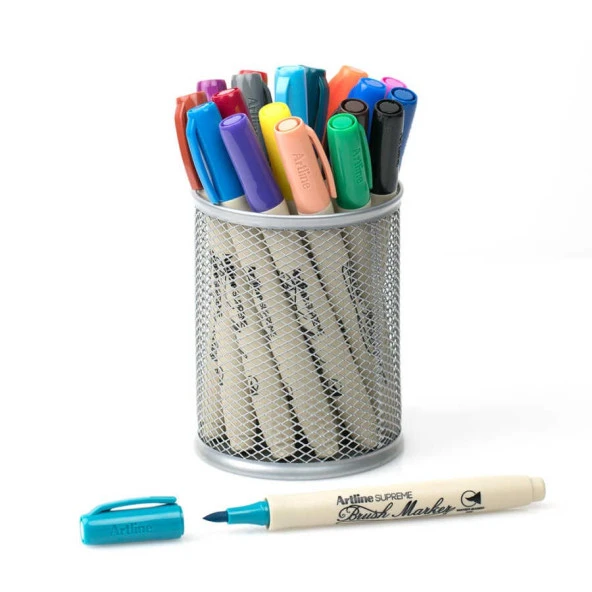 Artline Supreme Brush Marker Fırça Uçlu Kalem 20 Renk Kalemlik Hediyeli Set ürün görseli 1