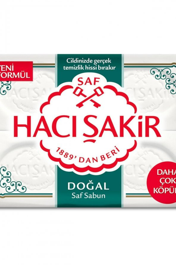 Hacı Şakir Doğal Beyaz Kalıp Sabun 4x200 G Kategori: Banyo Sabunu ürün görseli 1