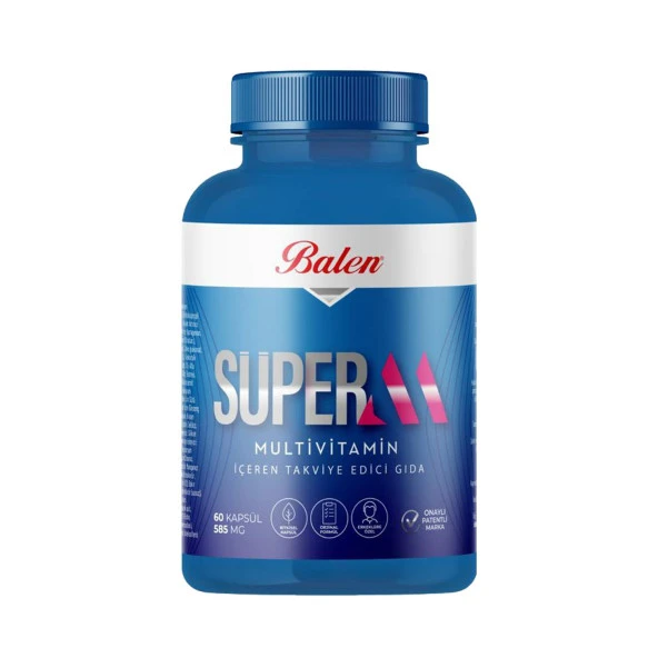 Balen Süper-M Multivitamin Kapsül 585 mg 60 kapsül ürün görseli 1