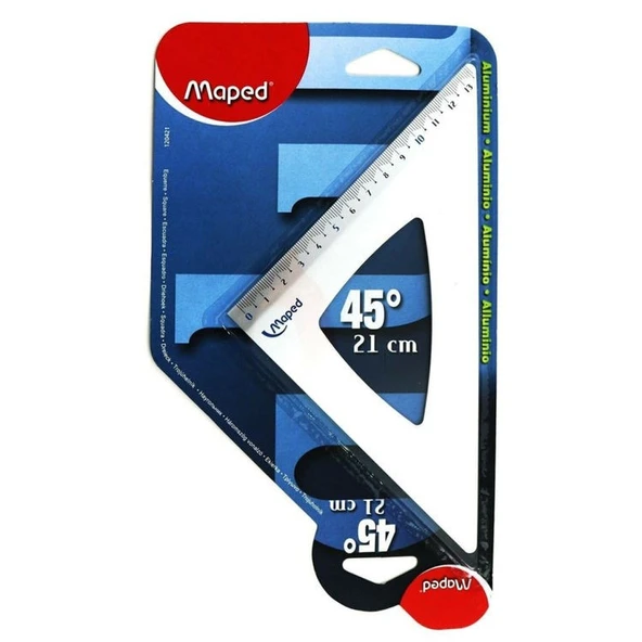 Maped Alüminyum Gönye 45 Derece 21 cm 120421 ürün görseli 1