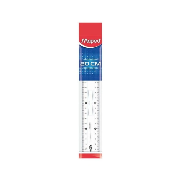 Maped Plastik Cetvel 20 cm Ortadan Tutmalı 146108 ürün görseli 1