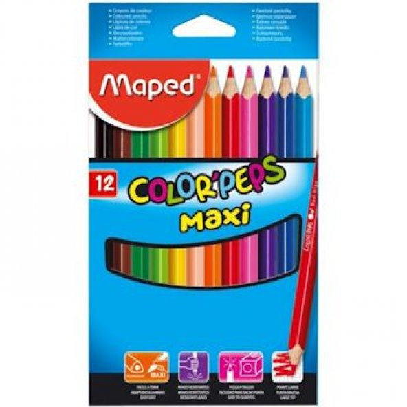 Maped ColorPeps Maxi - Jumbo Kuru Boya 12 Renk ürün görseli 1