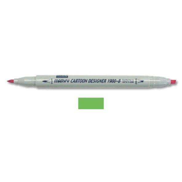 Marvy 1900-B Cartoon Designer Grafik Markör 11 LIGHT GREEN ürün görseli 1