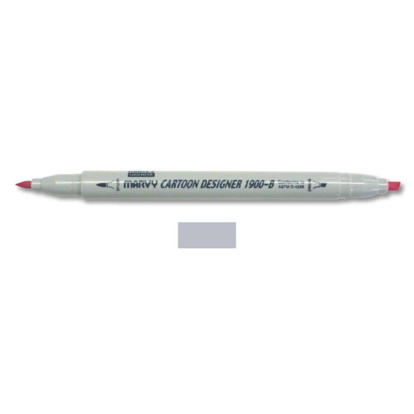 Marvy 1900-B Cartoon Designer Grafik Markör 12 GREY ürün görseli 1